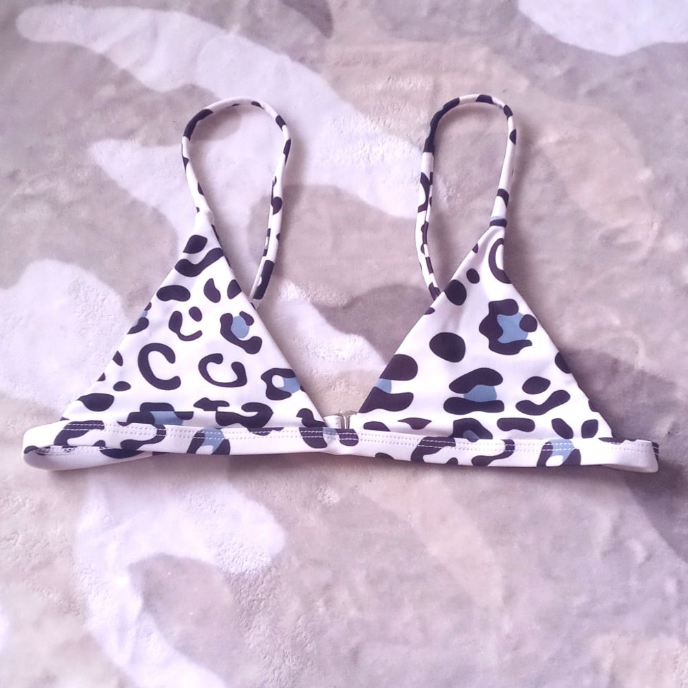 Leopard Print Bikini Top